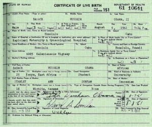 Obama's Claimed Birth Certificate